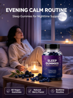 Bonbons gélifiés à la mélatonine sans sucre, végétaliens, OEM, aide naturelle au sommeil, améliore l'immunité, 60 unités, complément alimentaire pour adultes