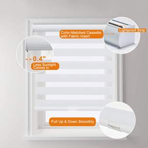 Restez au frais et protégé avec les stores en tissu pour <span class=keywords><strong>rideaux</strong></span> et stores en tissu, pare-soleil UV, pare-soleil zèbre de Groupeve - Product Image 6