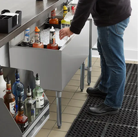 Disesuaikan 7 sirkuit pelat Dingin Baja nirkarat peralatan katering tempat sampah es Drop-In untuk kedai kopi Bar wastafel Hotel penggunaan Restoran