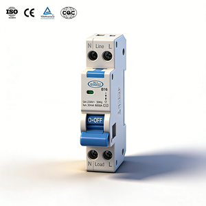 Disjoncteur miniature AC 1-4P 1-63Amp RCBO Matériel PA66 Montage sur rail Certifié CE - Product Image 3