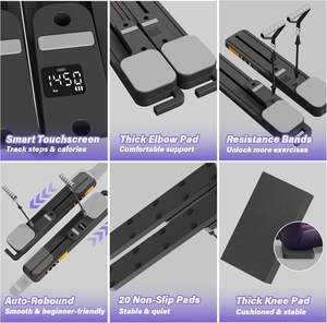 Tablero de reformador de Pilates portátil RS para el hogar, tablero de entrenamiento de cuerpo completo ABS, temporizador <span class=keywords><strong>LED</strong></span> de doble uso, tablero de Pilates dividido con contador - Product Image 6