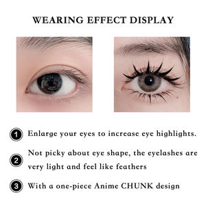 Extension ciglia personalizzate con logo, fatte a mano, effetto wispy, punte sottili, 0.07mm, curvatura <span class=keywords><strong>C</strong></span> D DD, lunghezze miste, extension ciglia 3D preformate effetto wispy - Product Image 4