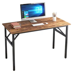 โต๊ะคอมพิวเตอร์พับไม้สีชมพูแบบทันสมัยสำหรับบ้านห้องนั่งเล่นสำนักงานเฟอร์นิเจอร์