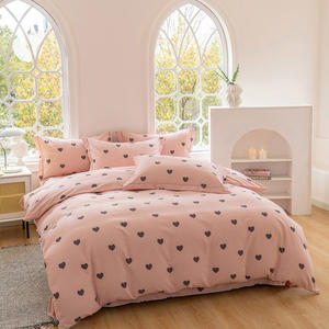 Set di quattro pezzi con stampa in lana ecologica e cotone ispessito nuovo copripiumino federa tutto realizzato in cotone naturale - Product Image 3