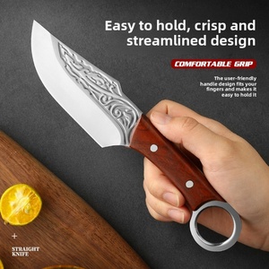 Flame HK OEM Customizable DIY Multi-Functional Stainless Steel Garden Knife Wooden Handle <b>Clip</b> Point 8mm SS224 1 Year Warranty - Product Image 5