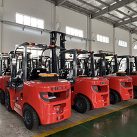 Chariot élévateur diesel Heli de Chine 2, 3 et 5 tonnes avec déplaceur latéral et fourches réglables pour palettes