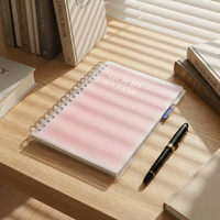 Carnet à spirale B5 5 sujets avec intercalaires en PP, couverture rigide, carnet à spirale personnalisé en gros pour les notes de bureau et d'étudiant