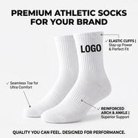 Chaussettes de sport athlétiques personnalisées avec logo, unisexe, en coton peigné côtelé, à compression, sans couture, avec coussinets pour les orteils, pour la course et la gym, OEM/ODM
