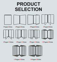 Porte-menu en plastique PVC transparent de nouvelle conception avec bord floral A4/8,5x11 pouces pour restaurants, hôtels, bars