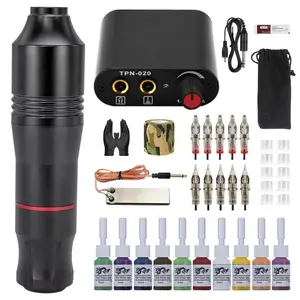 Hot Selling Black Tattoo Set Tattoo Groothandel Dubbele Machine Tattoo Equipment Coil