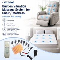Masseur vibrant OEM LEYNVO avec télécommande, 8 moteurs, chauffage, ABS, pour le cou, le dos, la taille et les jambes