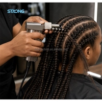 Machine à tisser électrique robuste pour dreadlocks, en acier inoxydable, pour la fabrication de cheveux synthétiques