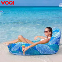 Fauteuil gonflable WOQI, canapé gonflable de plage avec ventilateur pliable et sac de transport, fauteuil inclinable gonflable pour l'extérieur, les voyages, la randonnée