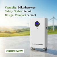 Solargenerator Heim-Solar-Rack/Wandmontagesystem 51,2V 100-300AH LiFePO4 Lithium-Ionen-Batteriepack IP60
