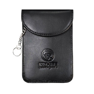 2 <span class=keywords><strong>rfid</strong></span> block 2 strati in vera pelle faraday auto car key pouch - Product Image 2