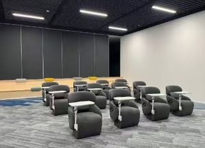 Poltrona da Conferenza in Tessuto Reclinabile con Tavolino Laterale Regolabile, Poltrona Relax <span class=keywords><strong>per</strong></span> Studio e Computer, Divano Pigro <span class=keywords><strong>per</strong></span> Ufficio - Product Image 5