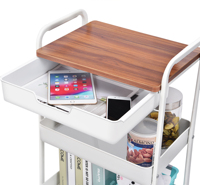 Chariot de rangement roulant à 3 niveaux avec tiroirs, organisateur et support de rangement, service OEM/ODM Office Depot