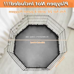 Tapis de cage pour animaux de compagnie en tissu Oxford 600D noir, imperméable, facile à nettoyer, pour parc pour chiens - Product Image 4