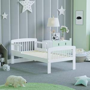 Vente directe Fabricant <span class=keywords><strong>Lit</strong></span> simple pour enfants avec matelas Cadre de <span class=keywords><strong>lit</strong></span> pour enfants <span class=keywords><strong>junior</strong></span> <span class=keywords><strong>Blanc</strong></span> - Product Image 4