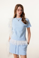 Robe T-shirt élégante et douce pour femmes, décontractée, sportive, à manches courtes. Vente en gros personnalisée. Quantité minimale de commande faible.
