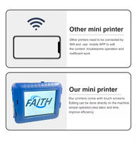 Imprimante à jet d'encre portable Faith, mini-machine de codage avec interface USB2.0 pour la production de boîtes d'emballage, la marquage de la date et des logos