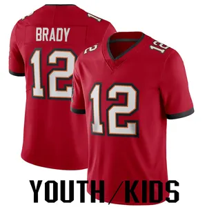 Camiseta de fútbol americano para jóvenes/niños 12 Tom Brady 87 Rob Gronkowski