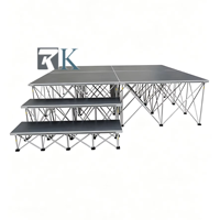 Système de scène modulaire en aluminium, scène mobile pour mariages, spectacles, expositions, événements musicaux