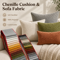 Tissu d'ameublement en chenille 100 % polyester résistant à l'usure pour canapé, directement de l'usine