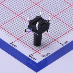 TS-1002-BR11016 Tactile Switch Through hole-4P,6x6mm Switch Single Pole Single Throw Round Button 1.6N Through Hole - Product Image 2