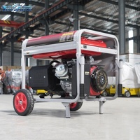 Générateur d'essence professionnel 10 kW 15000/15000T triphasé 230/400V AVR à démarrage électrique pour l'alimentation des chantiers