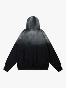 Sweat-shirt à capuche en coton tricoté surdimensionné pour homme avec imprimé sur le devant - Style automne - Product Image 4