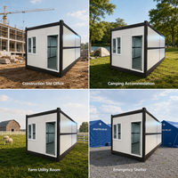 Conteneur pliable en acier mobile, type maison, villa, magasin, kiosque, pour usage en cour, bar domestique, style Mid-Century Modern