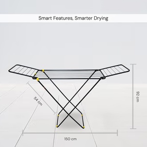 X-Type Metal Clothes Dryers Foldable Adjustable Double Wing Clothes Drying <b>Rack</b> Single Layer Large Size Towel Storage <b>Rack</b> - Product Image 6