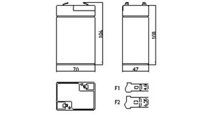 <span class=keywords><strong>6V</strong></span> <span class=keywords><strong>4Ah</strong></span> 20時間充電式バッテリー <span class=keywords><strong>6V</strong></span>鉛蓄電池 デジタルスケール 非常灯用 - Product Image 2