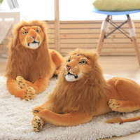 Peluche Lion Réaliste avec Rembourrage en Coton PP Ultra Doux, Grande Poupée Animale 31-50cm, Vente en Gros