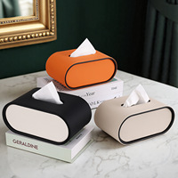 Boîte à mouchoirs en cuir de style nordique, décoration haut de gamme pour la maison, salon, salle à manger, design moderne minimaliste chic et discret, café