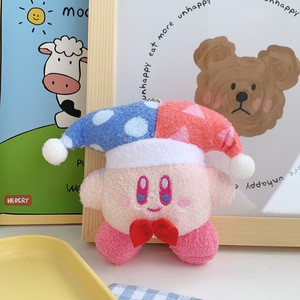 Nuevo Modelo de Peluche de <span class=keywords><strong>Kirby</strong></span> con Gorro de 12 cm, Adorable Muñeco de Peluche de <span class=keywords><strong>Kirby</strong></span>, Muñeco de Peluche de Anime, Colgante para Bolsa, Adorno - Product Image 3