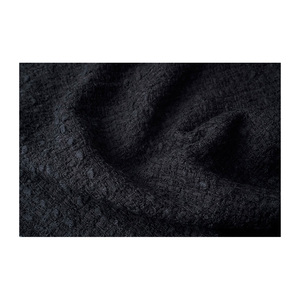 Tissu en tweed fantaisie de qualité supérieure fabriqué en Corée, coton noir texturé en échelle, tissage fantaisie, textile tissé sur mesure OEM & ODM - Product Image 4