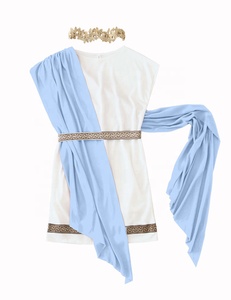 Cosplay bambini mitologia greca Costume in bianco rosso <span class=keywords><strong>Toga</strong></span> romana per le prestazioni di carnevale abito lungo - Product Image 4