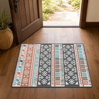Karpet Pintu Masuk Custom Print Bahan Beludru Belgia Cetak Digital Alas TPR Anti Selip Penyerap Air Grosir OEM