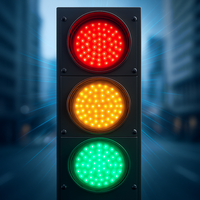 Module de feux de signalisation routière LED en plastique 100mm 200mm 300mm, rouge et vert, avec bouton-poussoir, alimentation secteur, installation fixe
