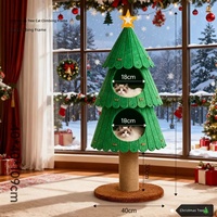 Nouveau Nid pour Chat en Sisal et Feutre, Arbre à Chat Intégré, Griffoir et Structure d'Escalade pour Chats, Idéal pour Noël