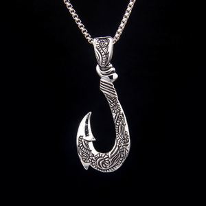 Stainless Steel Fishhook <b>Charm</b> Vintage Viking Men's Titanium Steel Pendant No Fade Necklace Vintage Stainless Necklace - Product Image 3