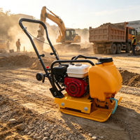 Compacteur à plaque vibrante robuste en promotion, équipé d'une marche arrière pour le compactage et la pose d'asphalte, offrant des performances parfaites
