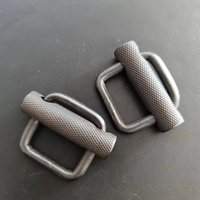 Carosung – sangle en Nylon avec revêtement en oxyde noir, Rectangle en acier inoxydable, boucles coulissantes, barre centrale moletée, boucle coulissante 25mm