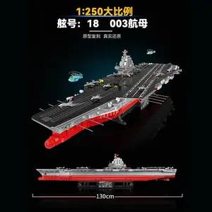20313 Military Battleship Warship aircraft carrier 003 Model Kit mattoni fai da te Puzzle creativo per bambini altri giocattoli a blocchi - Product Image 3