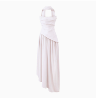 Robe rose élégante sans bretelles pour femme 2026, avec baleines, vente en gros, pour l'été, les soirées et le style urbain, couleur unie, Vestidos