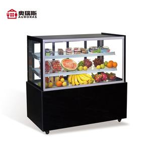 Armoire à gâteaux ventilée en marbre incurvé avec porte en verre Congélateur et réfrigérateur Vitrine d'affichage pour équipement de réfrigération - Product Image 1