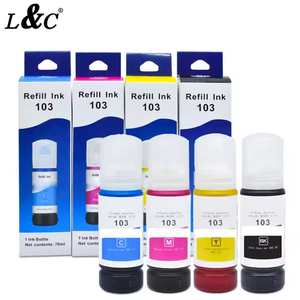 103 Premium uyumlu su bazlı toplu mürekkep püskürtmeli mürekkep enepson Tinta şişe boya dolum mürekkep Epson L1110 L3110 L3150 L3151 yazıcı - Product Image 1