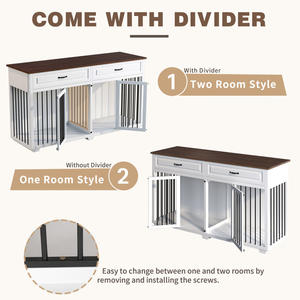 <span class=keywords><strong>Cages</strong></span> d'intérieur multifonctionnelles en bois et métal pour chiens Jaula Para Perros - Product Image 4